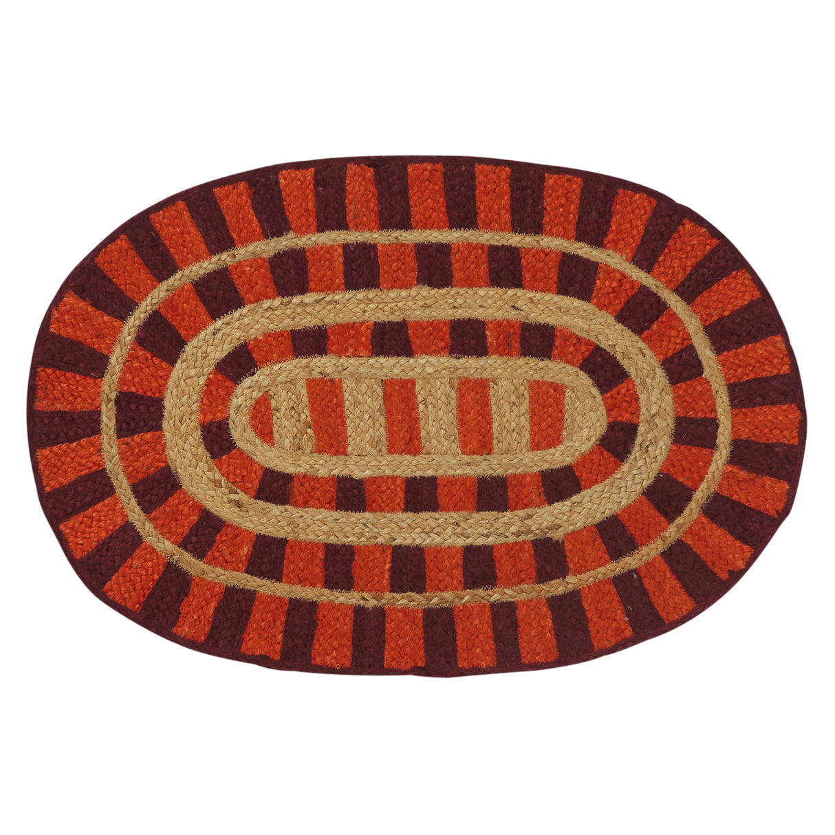 Fernanda Jute Mat - Crimson