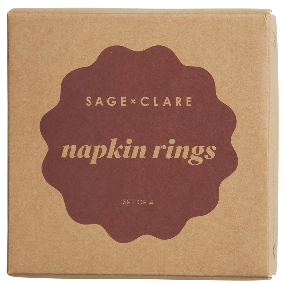 Aria Napkin Ring Set - Flame