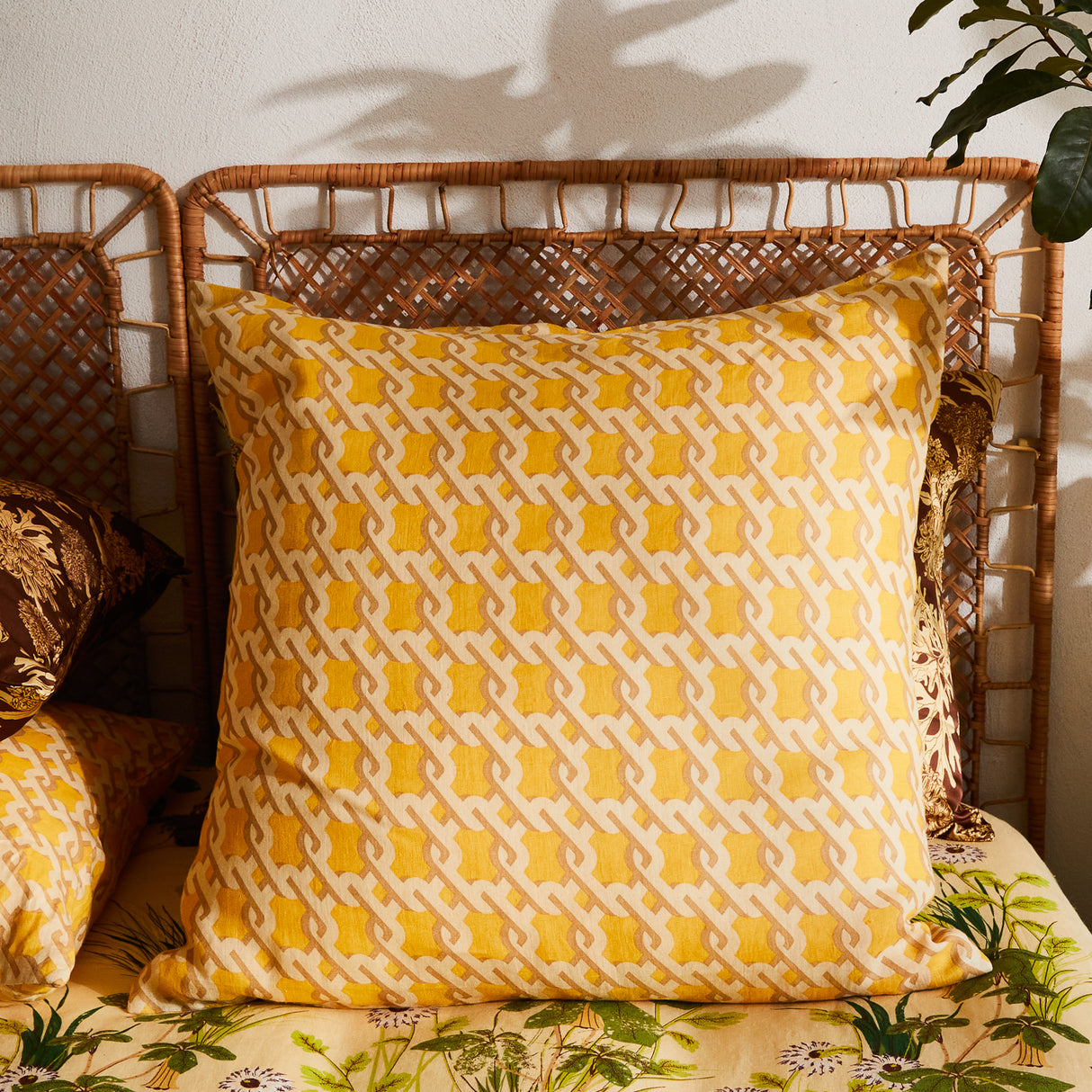 Maricela Linen Euro Pillowcase Set - Dune