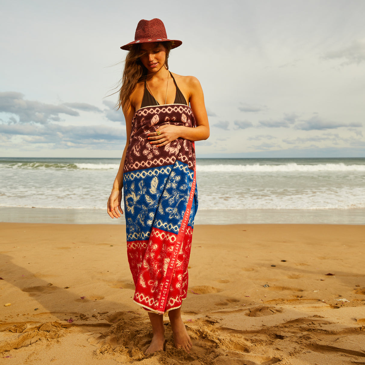 Luce Straw Hat - Garnet