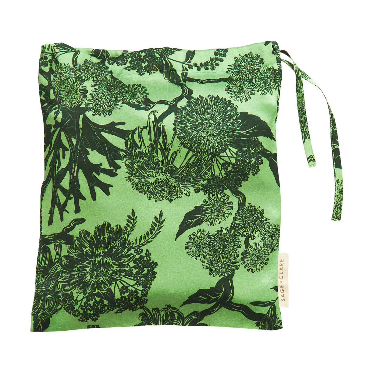 Delphine Silk Pillowcase - Key Lime