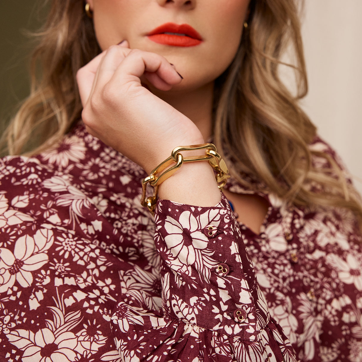 Evette Blouse - Mahogany 4