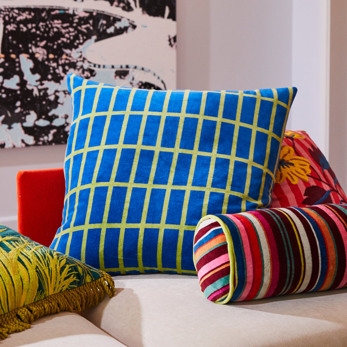 Remi Velvet Cushion - Capri Cover Only