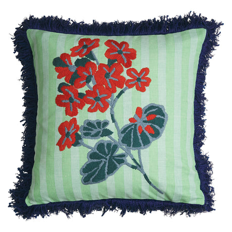 Annette Embroidered Cushion - Jade Cover Only