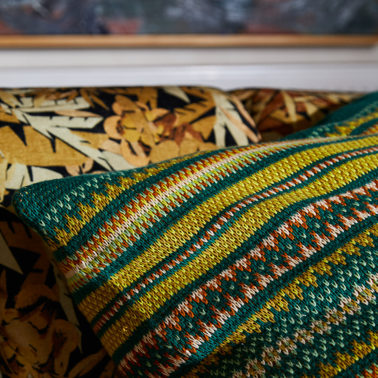Arlette Knit Cushion - Forest