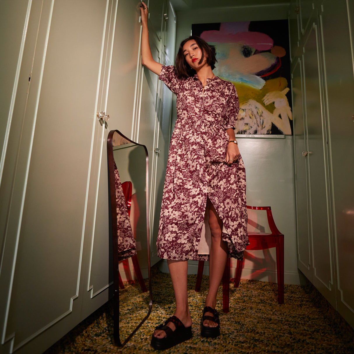 Evette Dress - Mahogany 4