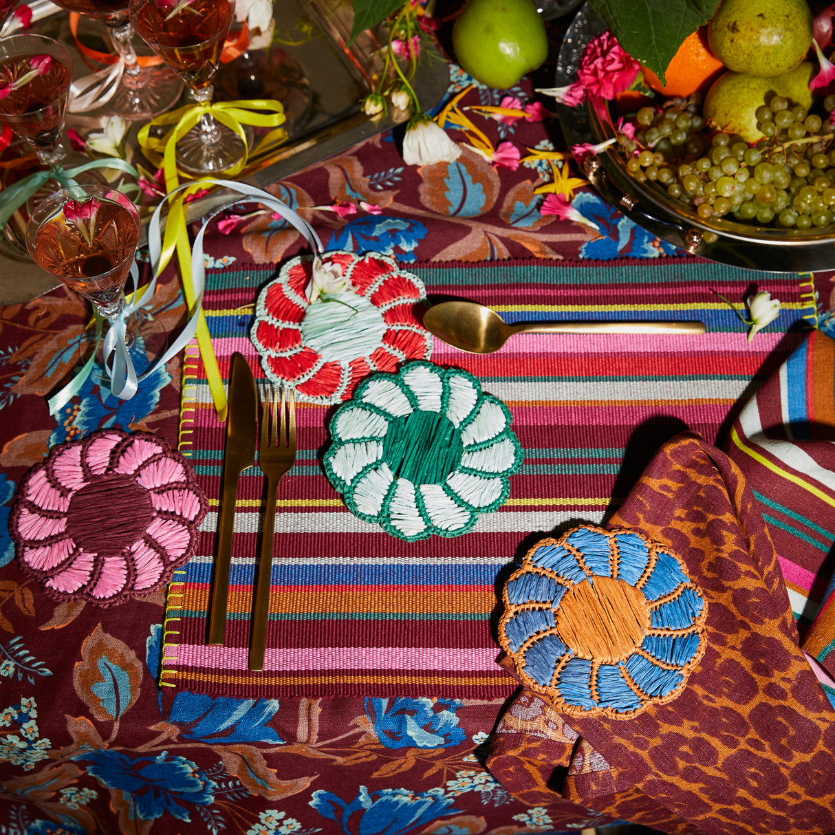 Magnolia Coaster Set - Jade