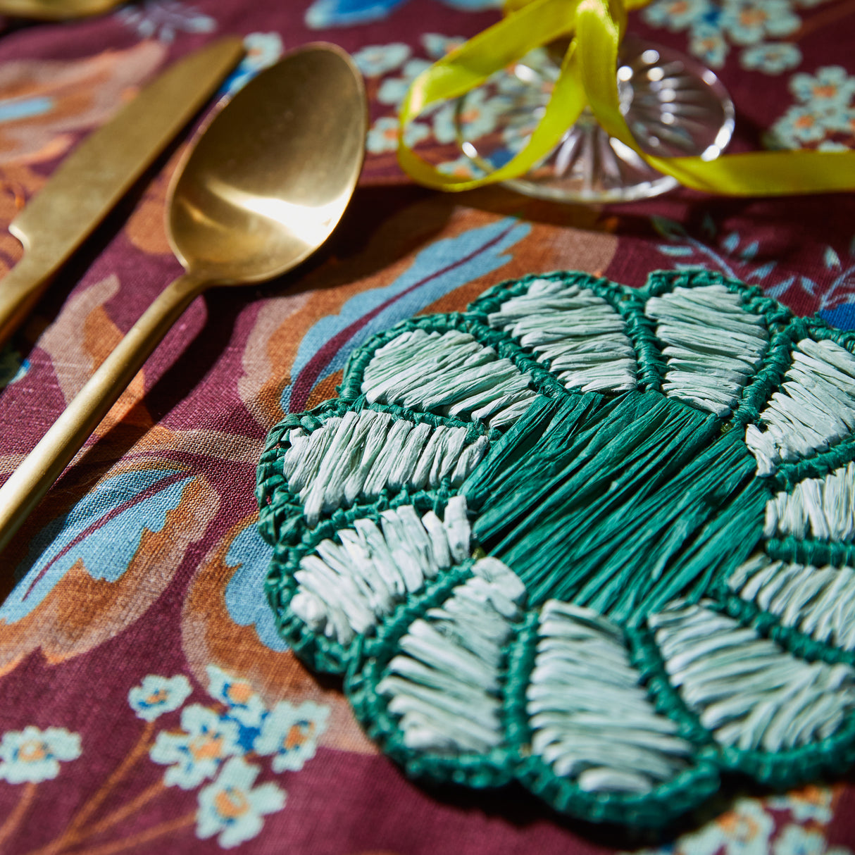 Magnolia Coaster Set - Jade