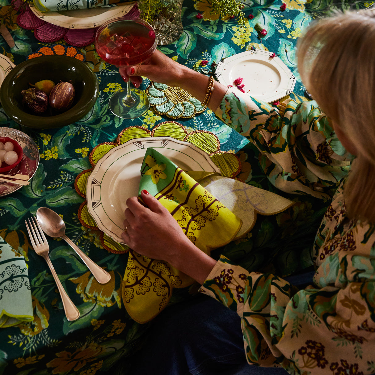 Claire Napkin Set - Jade