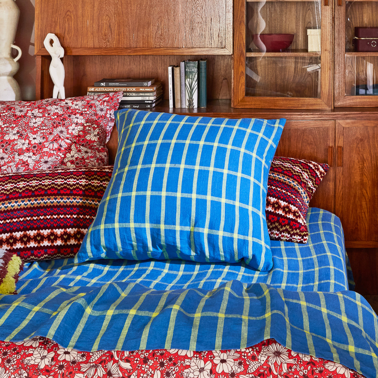 Remi Linen Euro Pillowcase Set - Capri