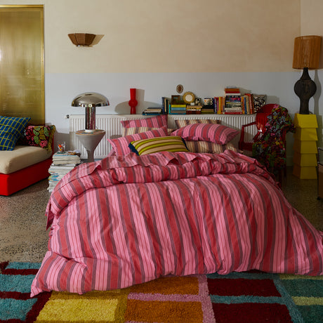 Brigitte Cotton Quilt Cover - Scarlet Single