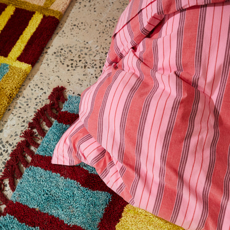 Brigitte Cotton Quilt Cover - Scarlet Single