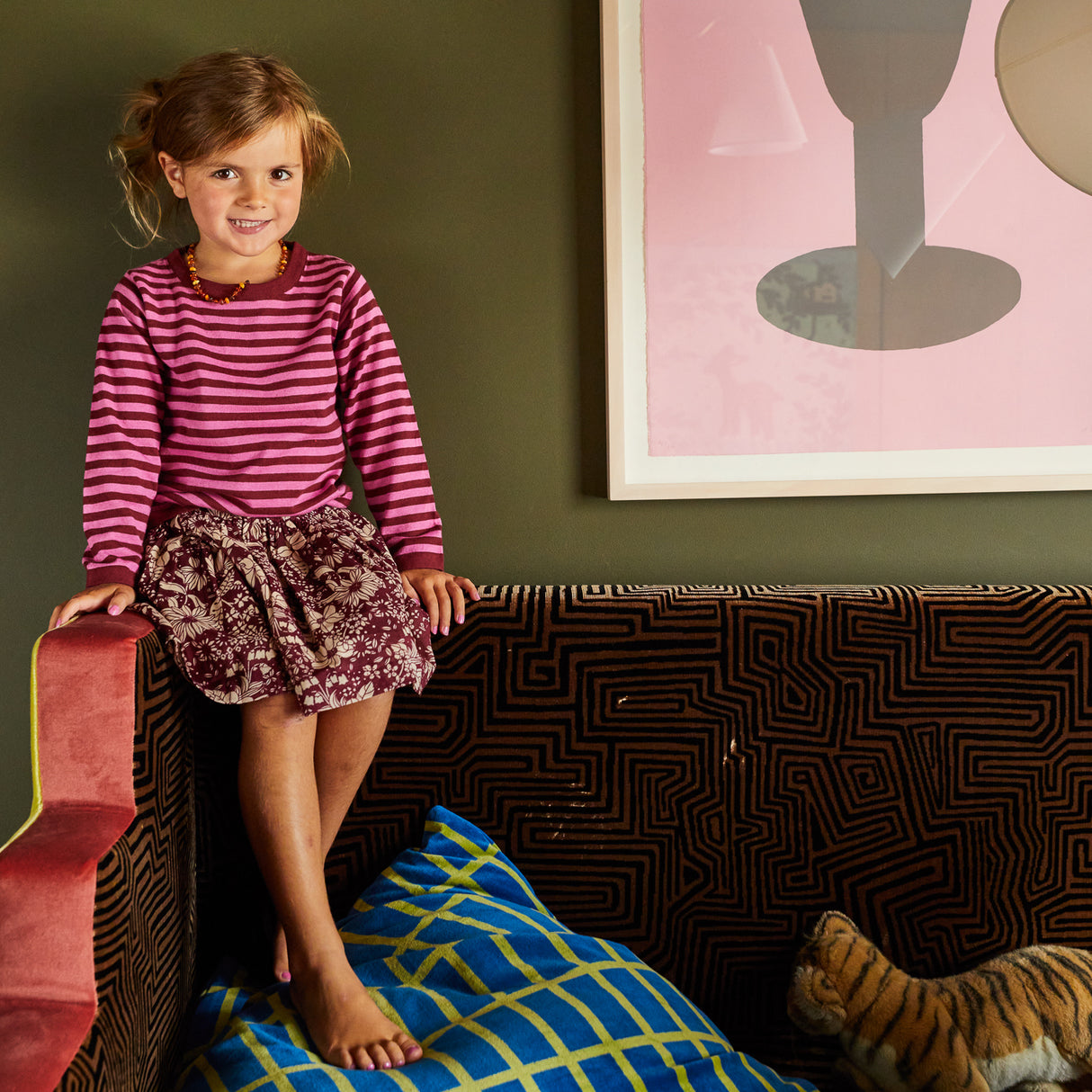 Evette Kids Skirt - Mahogany 3