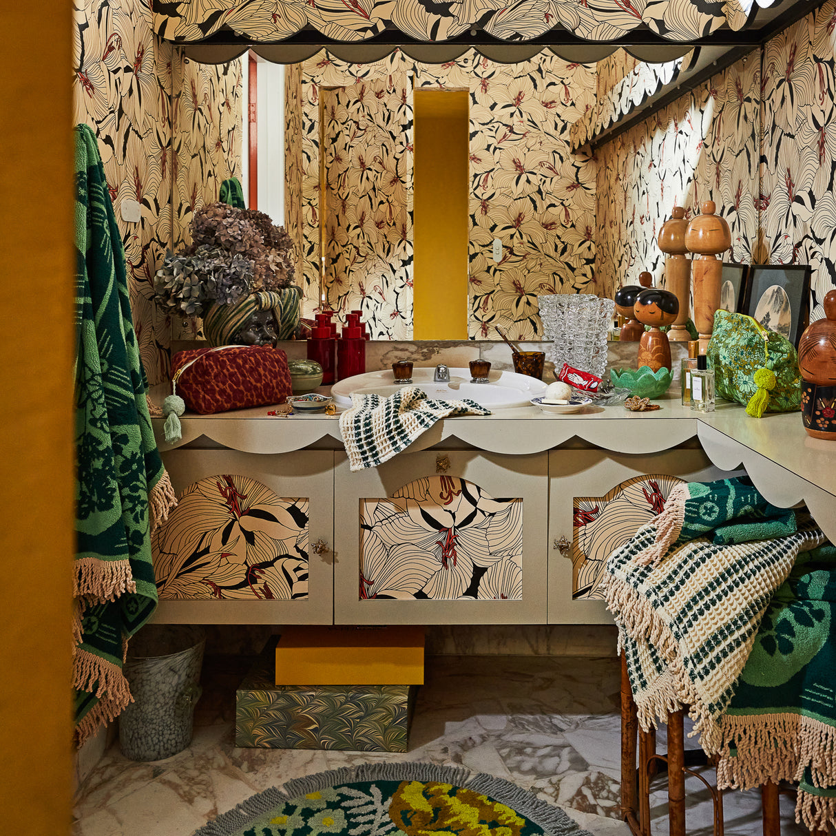 Lucien Waffle Face Washer - Forest