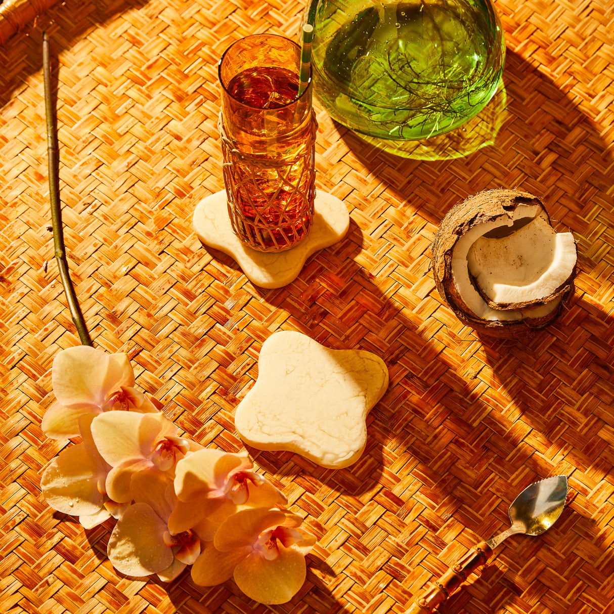 Malorie Coaster Set of 2 - Pearl