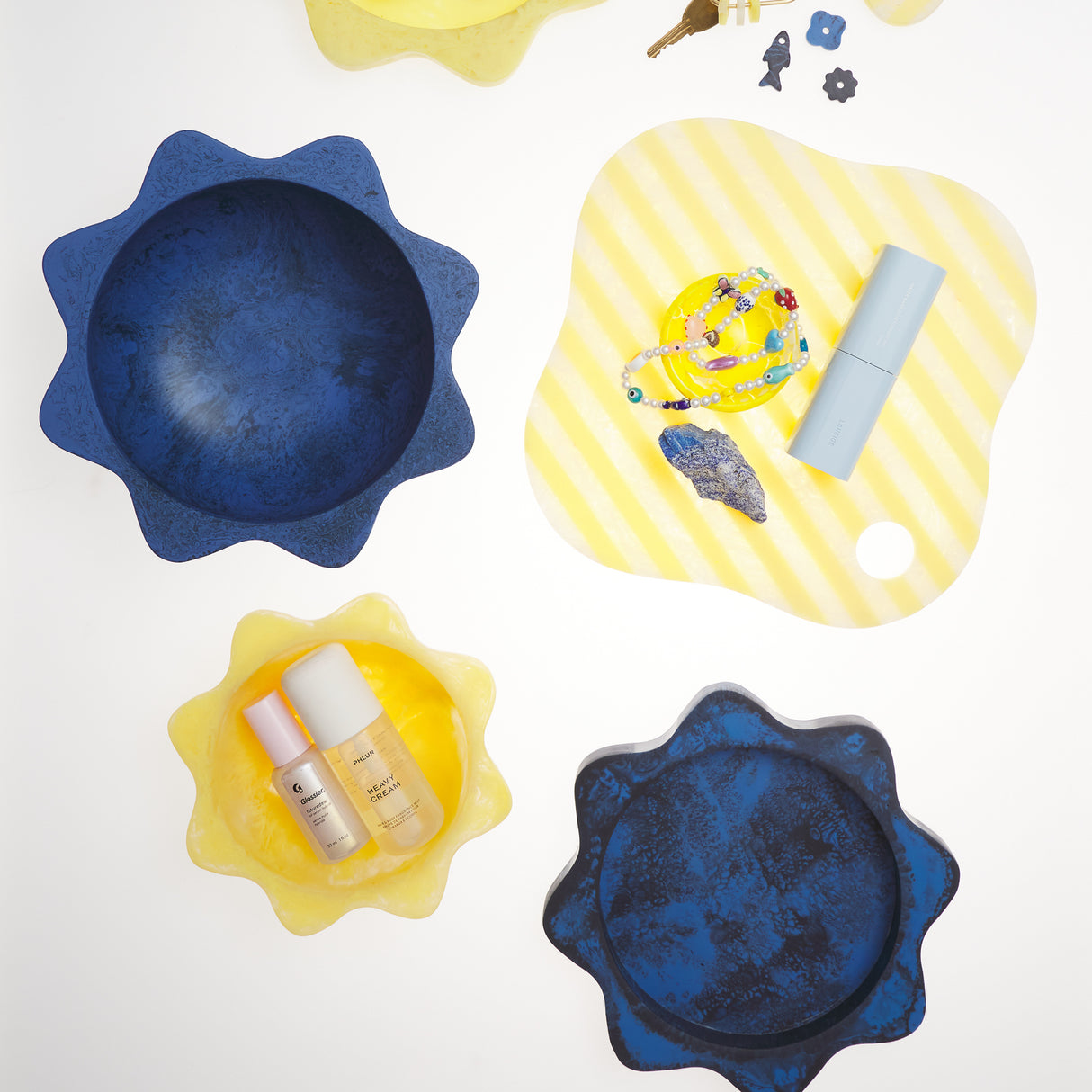 Sophie Resin Plate - Azure