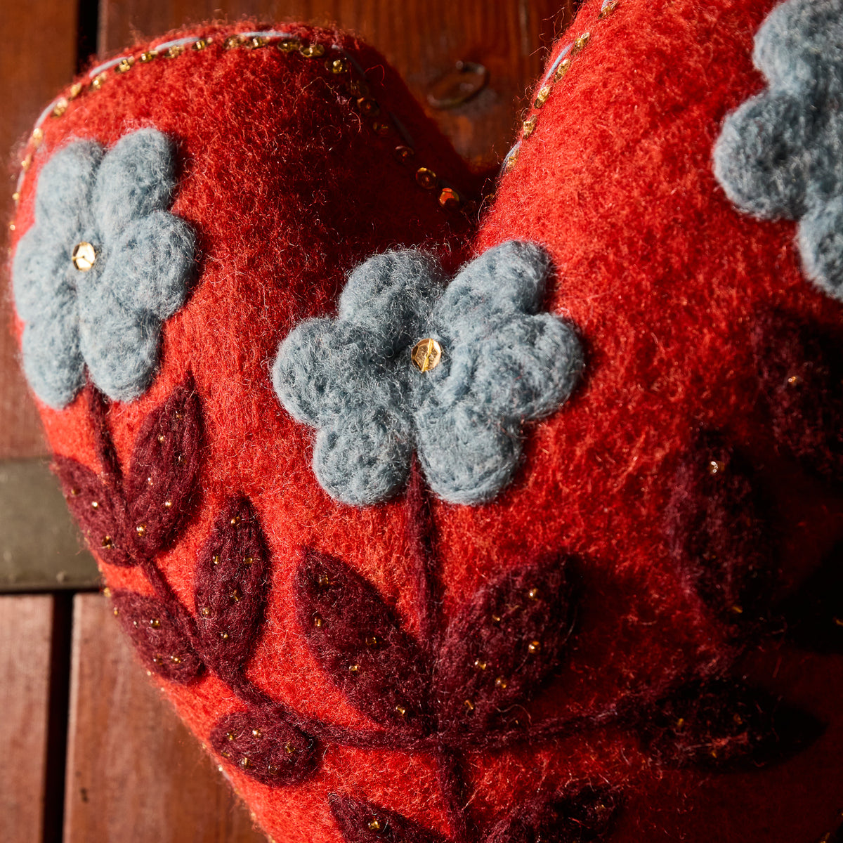 Sadie Felt Heart Door Decoration
