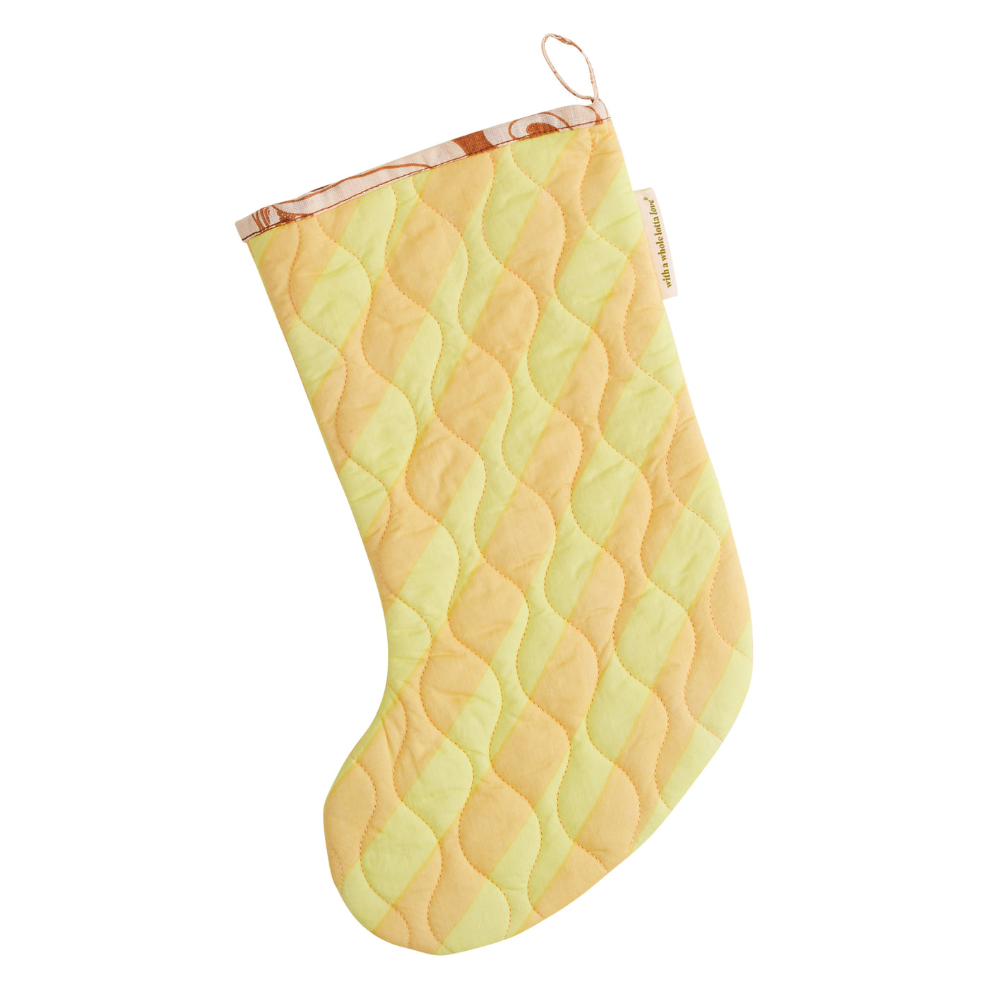 Jarita Stripe Christmas Stocking - Citron