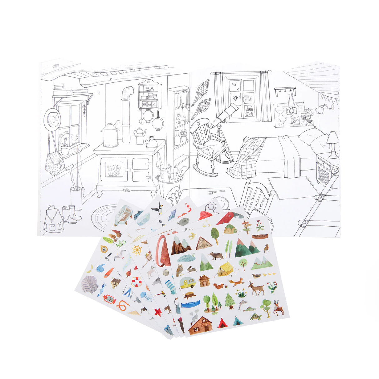 Moulin Roty - Explorateur - Colouring + Sticker Book