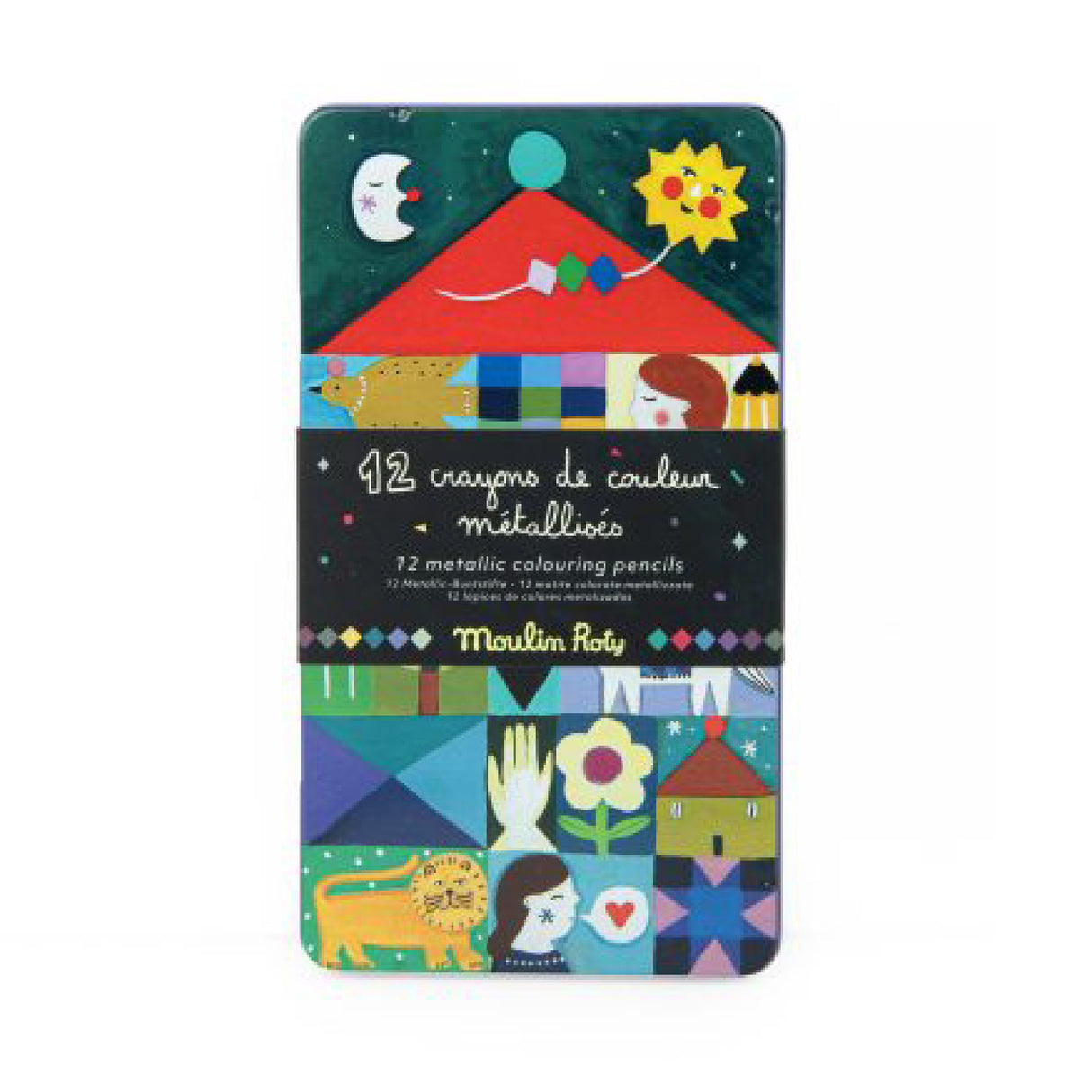 Moulin Roty - Les Cometes Filantes - Metallic Colouring Pencils