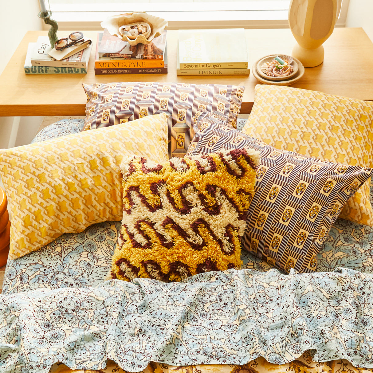 Antonella Cotton Pillowcase Set - Garnet