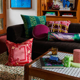 Agata Velvet Cushion - Verdant Feather Insert