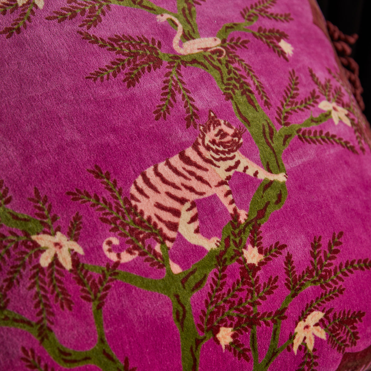 Andrea Velvet Cushion - Pansy Feather Insert