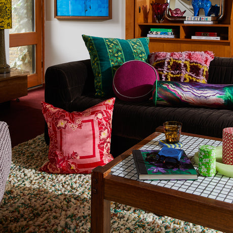 Eliza Silk-Linen Cushion - Primrose Feather Insert