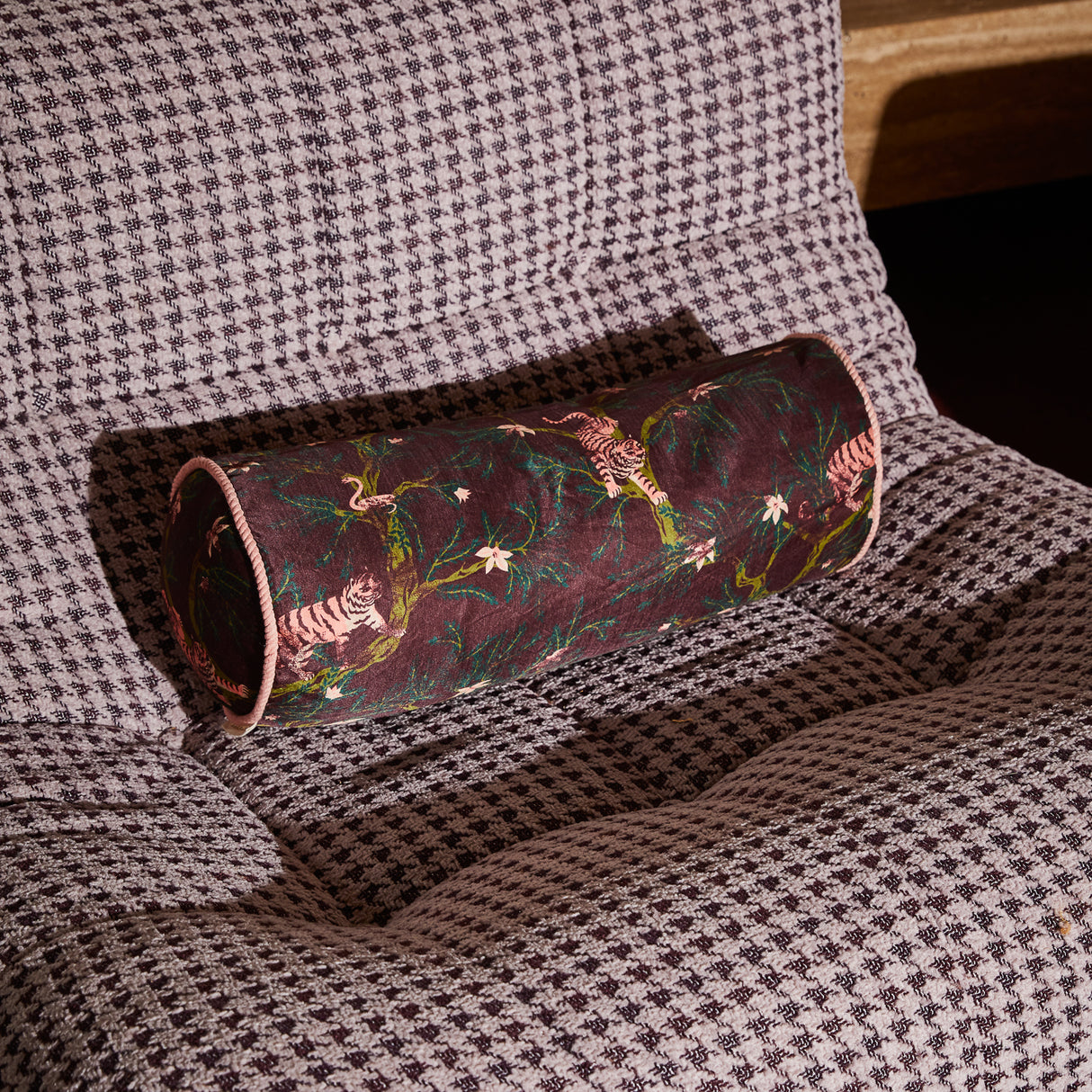 Andrea Bolster Cushion - Rosewood Feather Insert
