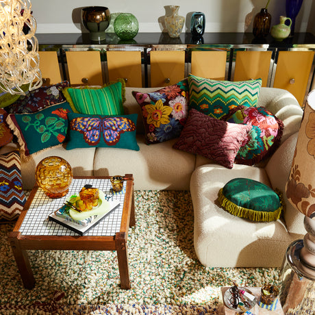 Ines Velvet Cushion - Burnt Sienna Feather Insert