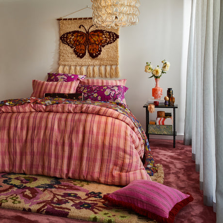 Nicolette Woven Cushion - Pansy Feather Insert