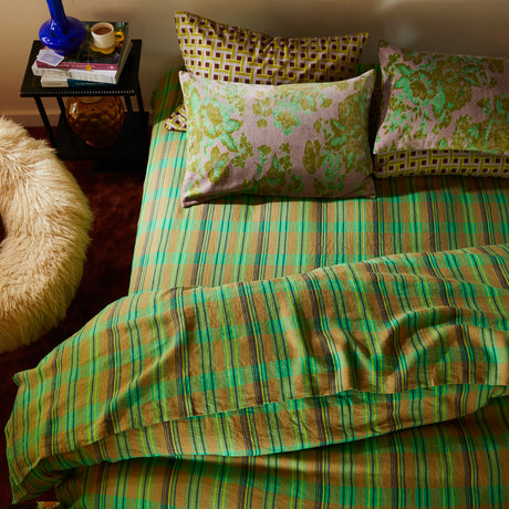 Nicolette Linen Sheets - Juniper Flat Sheet / Single