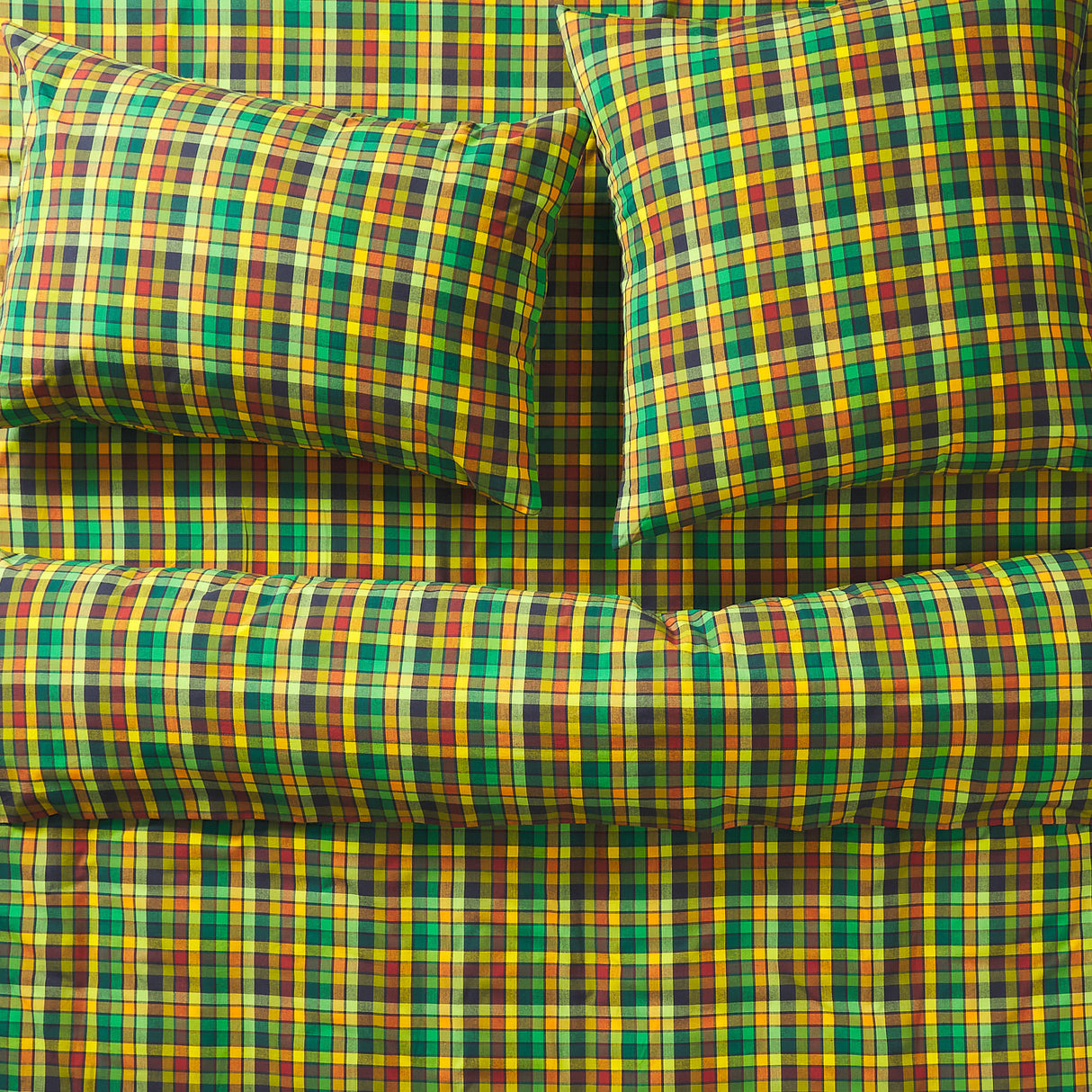 Stela Cotton Sheets - Spring Green Flat Sheet / Single