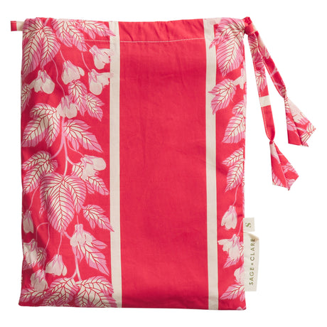 Agata Cotton Sheets - Vermillion Flat Sheet / Single