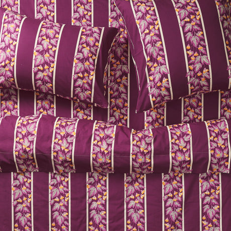 Agata Cotton Sheets - Mulberry Flat Sheet / Single