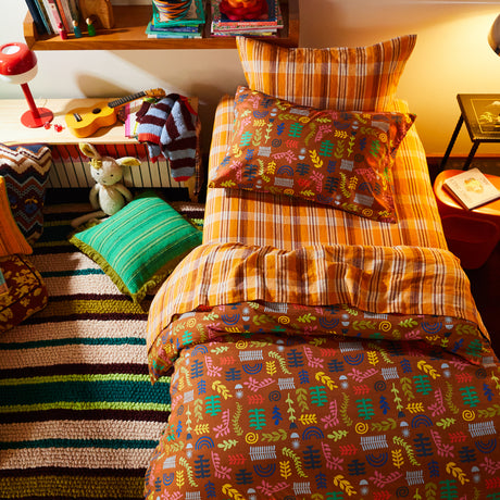 Nicolette Linen Sheets - Marigold Flat Sheet / Single