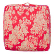 Hazel Velvet Floor Cushion - Vermillion
