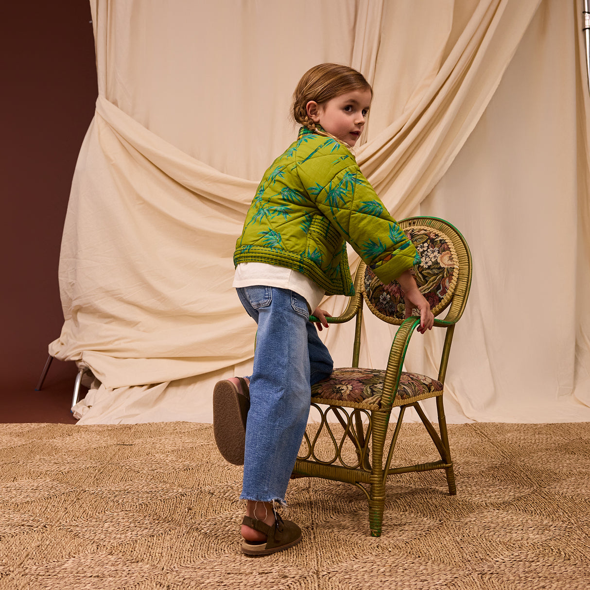 Aneta Kids Quilted Jacket - Juniper 3