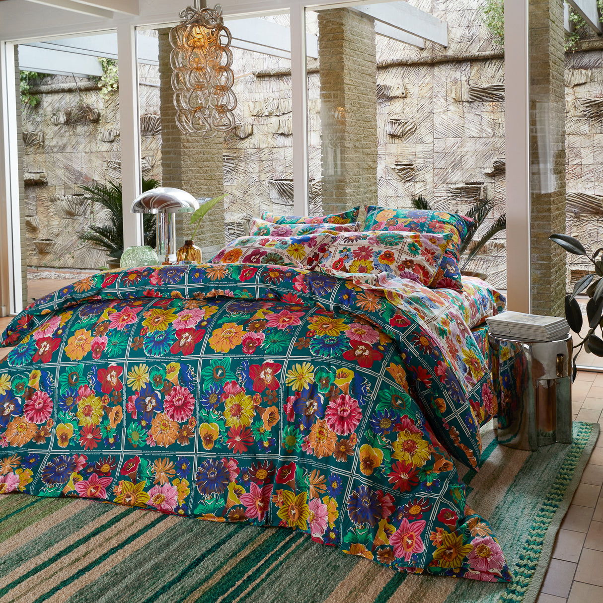 Ines Cotton Euro Pillowcase Set - Verdant