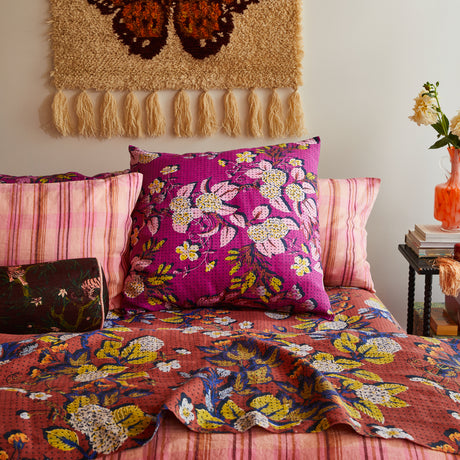 Heidi Linen Euro Pillowcase Set - Mulberry