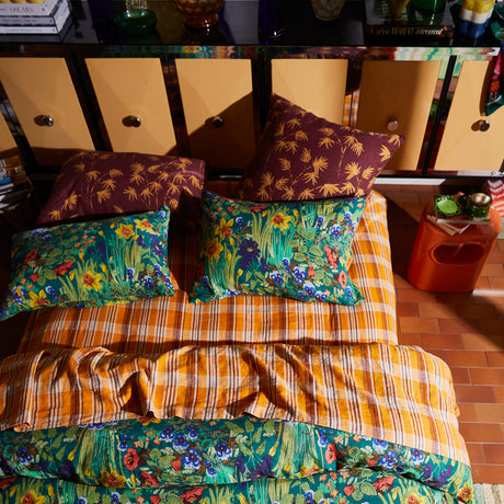 Aneta Linen Euro Pillowcase Set - Rosewood