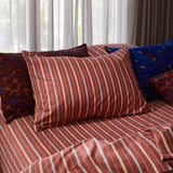 Leon Cotton Pillowcase Set - Burnt Sienna Standard