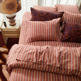 Leon Cotton Pillowcase Set - Burnt Sienna Standard