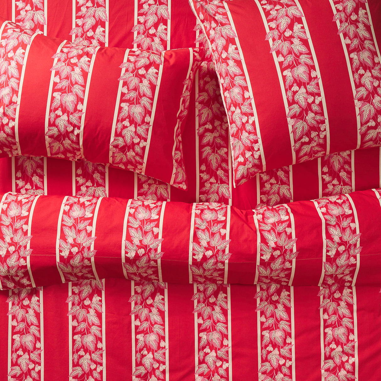 Agata Cotton Pillowcase Set - Vermillion Standard