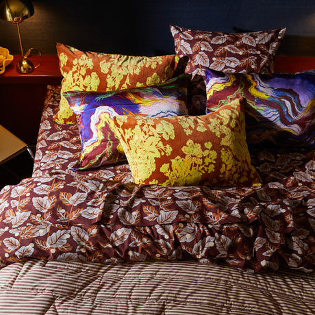 Hazel Velvet Pillowcase - Russet Standard