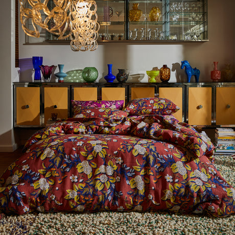 Heidi Linen Pillowcase Set - Burnt Sienna Standard