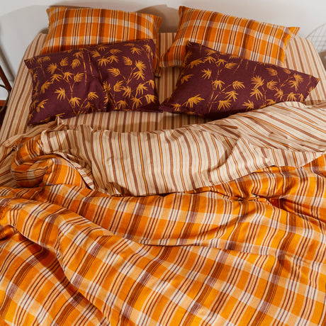 Nicolette Linen Pillowcase Set - Marigold Standard