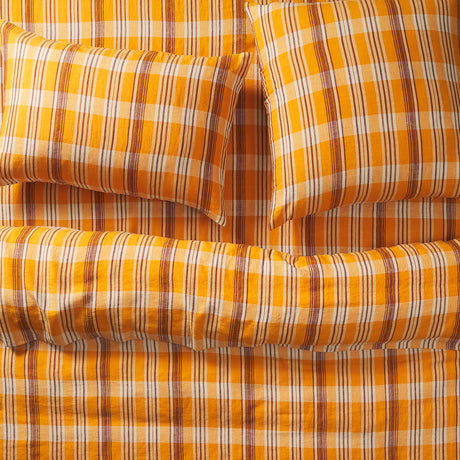 Nicolette Linen Pillowcase Set - Marigold Standard
