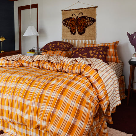 Nicolette Linen Pillowcase Set - Marigold Standard