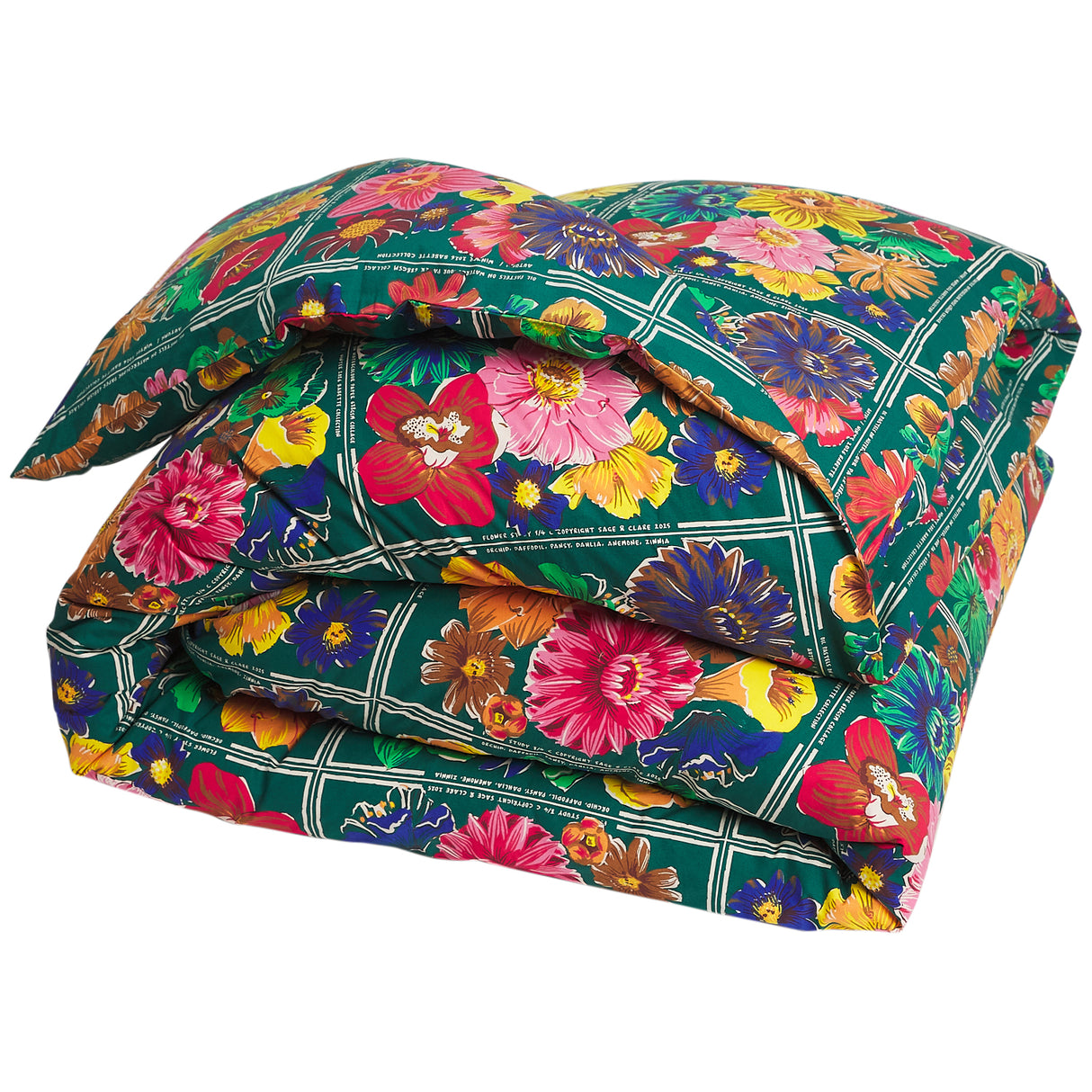 Ines Cotton Quilt Cover - Verdant Queen